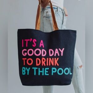 Navy blue Pool Tote Bag
